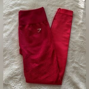 Gymshark Pink, Red Adapt Ombré Leggings Size Small